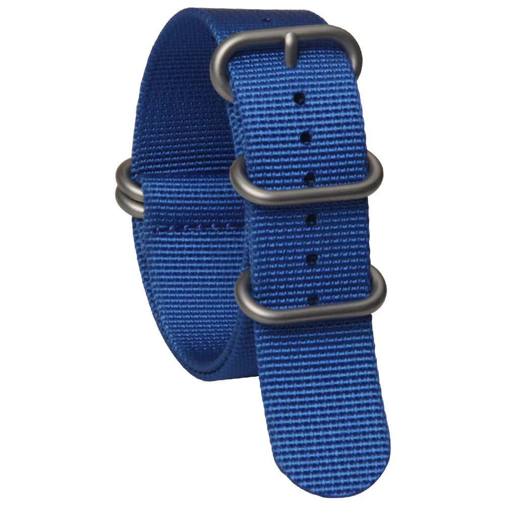 18mm 20mm 22mm Sport 5 Rings Nylon Watch Strap With Black Buckle Fabric Nylon Watch Band
