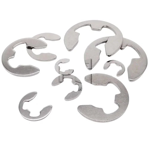 M1.2 M1.5 M2 M3 M4 M5 M6 M7 M8 M9M10M12M15M16 304 Stainless Steel E Clip Circlip Retaining Ring Washer for Shaft Fastener