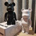 Bearbrick400% Block Bear Figure Violent Bears Figures White Mold DIY Toys Ornaments KWAS Doll Resin Craft Bear