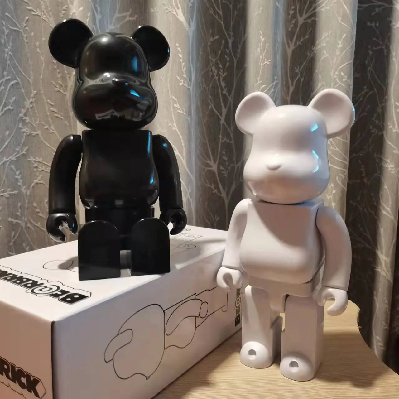 Bearbrick400% Block Bear Figure Violent Bears Figures White Mold DIY Toys Ornaments KWAS Doll Resin Craft Bear