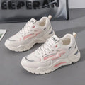 Women's Simple Retro Thick Bottom Sneakers Mesh Breathable Anti Stink Ladies' Sneakers Outdoor Women's Comfortable Walking Shoes