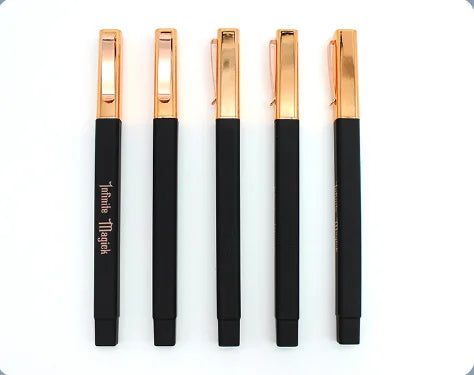 High-quality Custom logo Gold-plated Clasp Rubber square Hotel Ballpoint Pen - Promotional Ballpoint Pen - Business Gift Pen