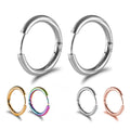 Trendy Minimalist Gold Plated Stainless Steel Earrings 2mm Circle Round Huggie Hoop Earring Women Men Statement Jewelry 6mm-12mm