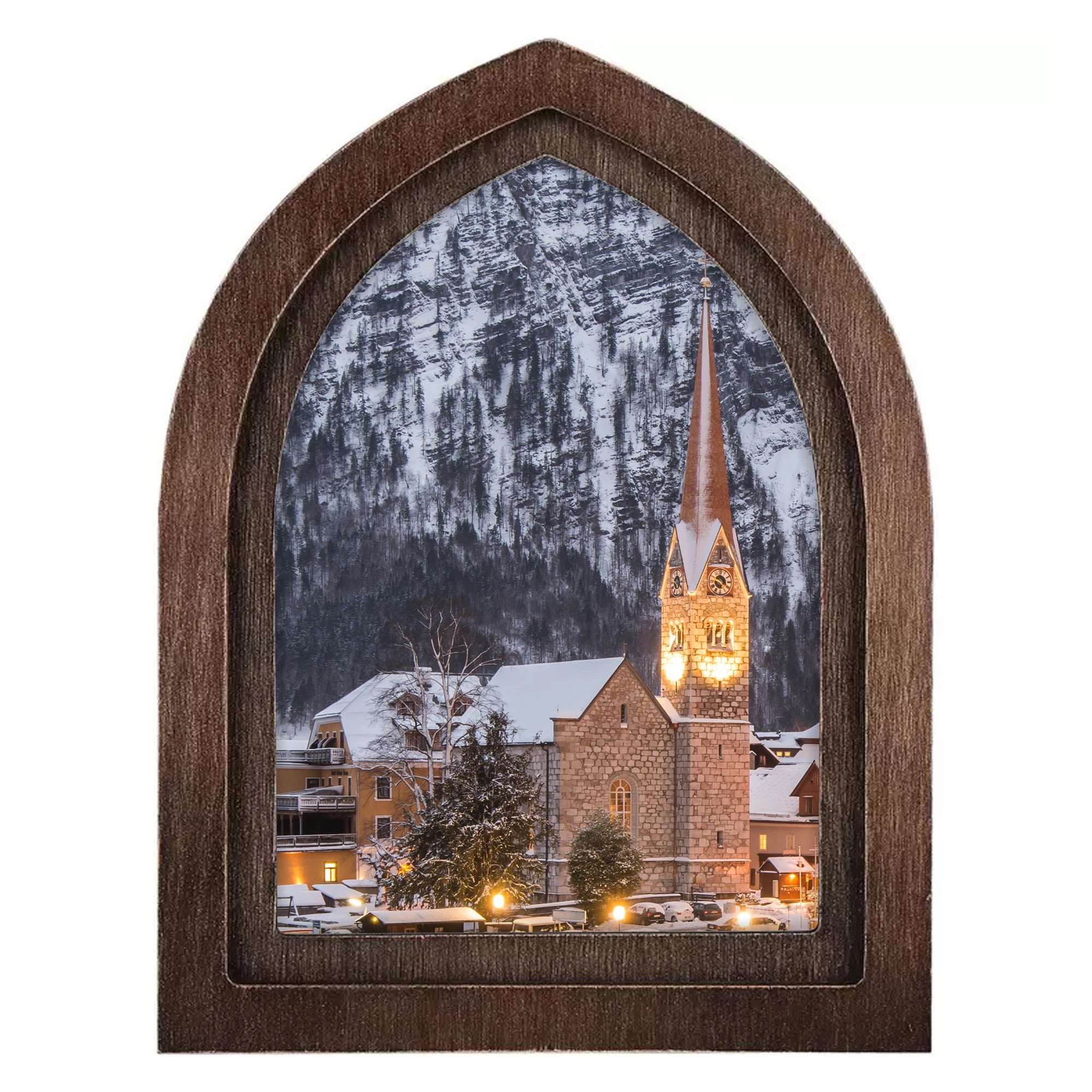 Classical Arched Wood Photo Frame Rustic 5 X 7 Inches Picture Frame with Spray Paint