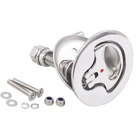 Boat Cam Latch Marine Hatch Pull with Back Plate Fasteners Stainless Steel