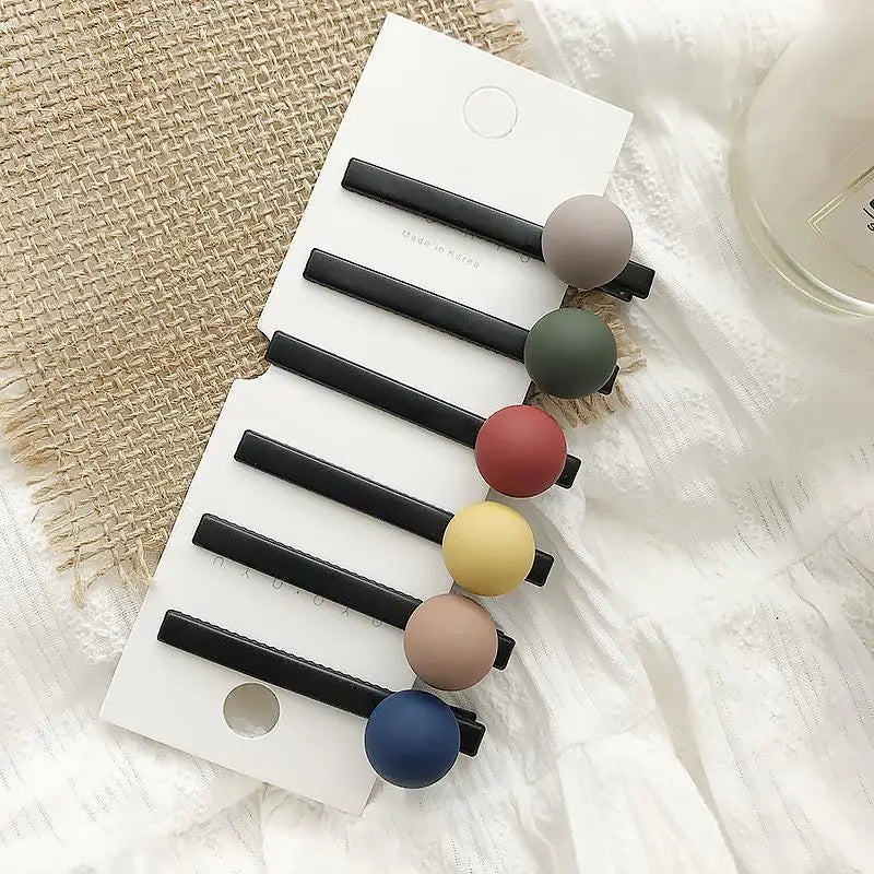 ShangHai Cute Color Frosted Lollipop Ball Hairpins Ball Hairpins Girls Cherry Headwear Women Hair Claw Pin Clip Hair Accessories