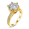 Super Supplier Fine Jewelry Classic Engagement Wedding D Color 4ct Moissanite 925 Silver Women Rings