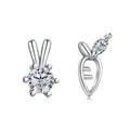 Dylam Dainty Hypoallergenic Women 925 Sterling Silver 18K Gold Plated 5A Zirconia Chinese Zodiac Rabbit Carrot Stud Earring