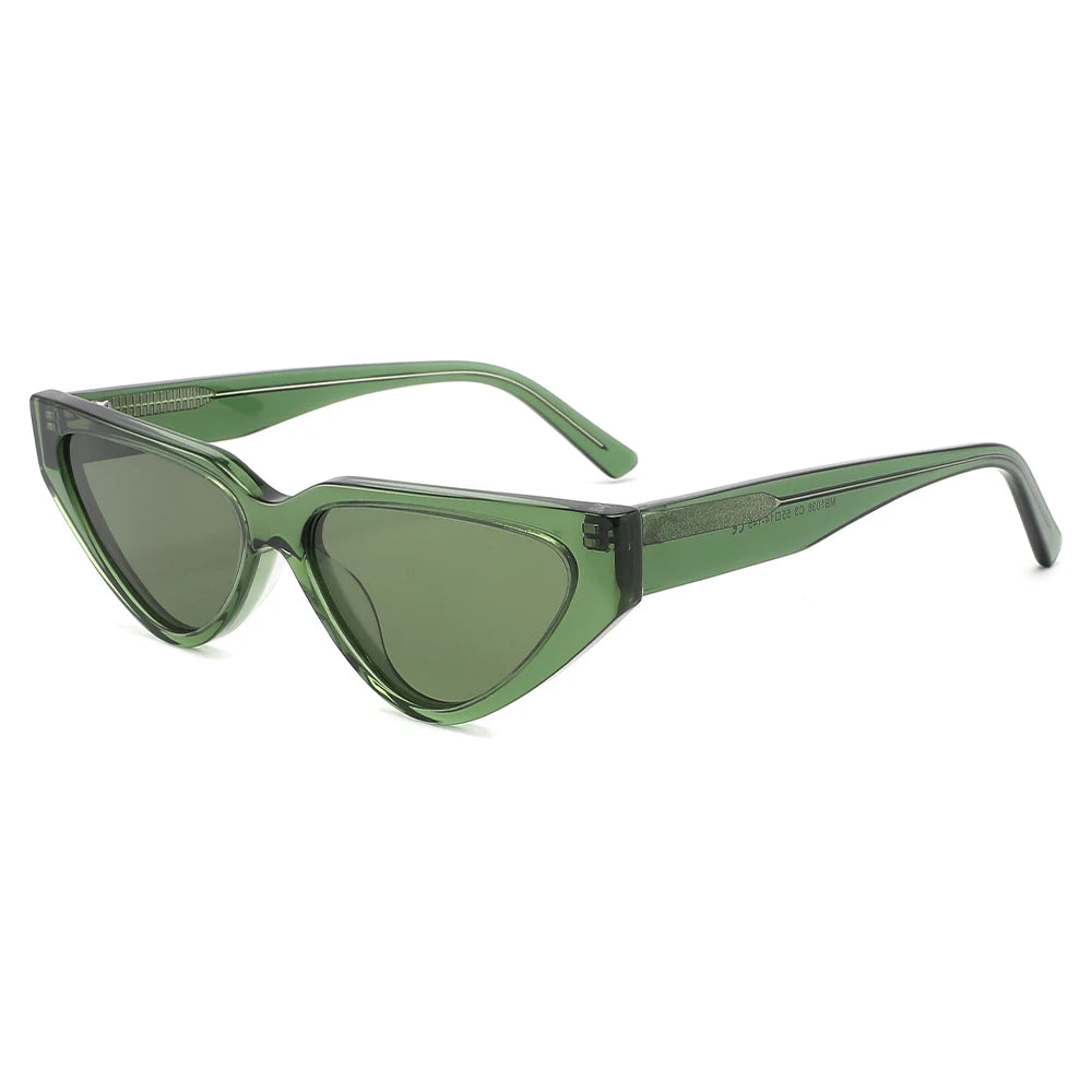YDMB1036 Odm Retro Triangle Elegant Womens Acetate Frame Sunglasses Cat Eye