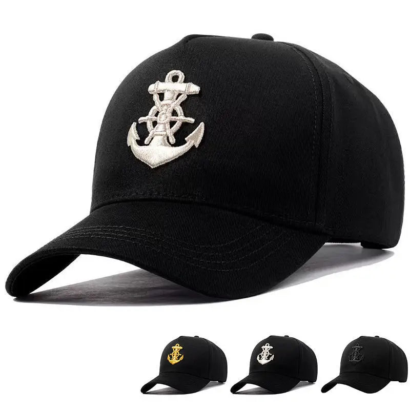 Casual Soft Top Sport Fitted Cap Black Cotton Adjustable Embroidery Logo Baseball Cap 5 Panel Sports Cap for Men
