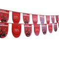 Wholesale Custom Logo Printing Club Football Ceiling Decoration Fabric Pennant String Shape Bunting PVC Flag