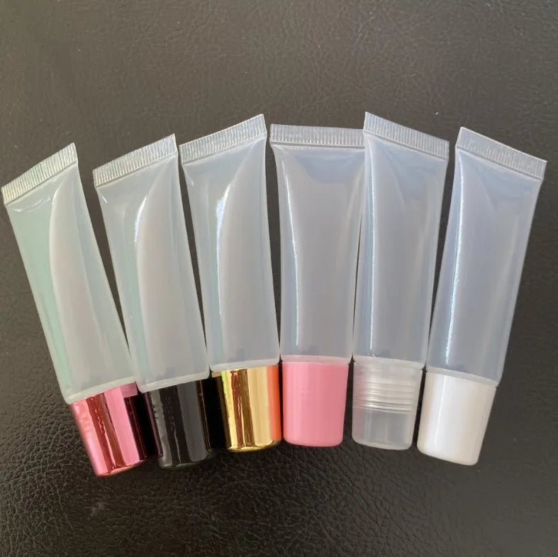5ml 10ml Pink White  Hotel Sub Bottling Empty Plastic PE PP Cosmetic Packaging Soft Lip Gloss Tube Facial Cleanser