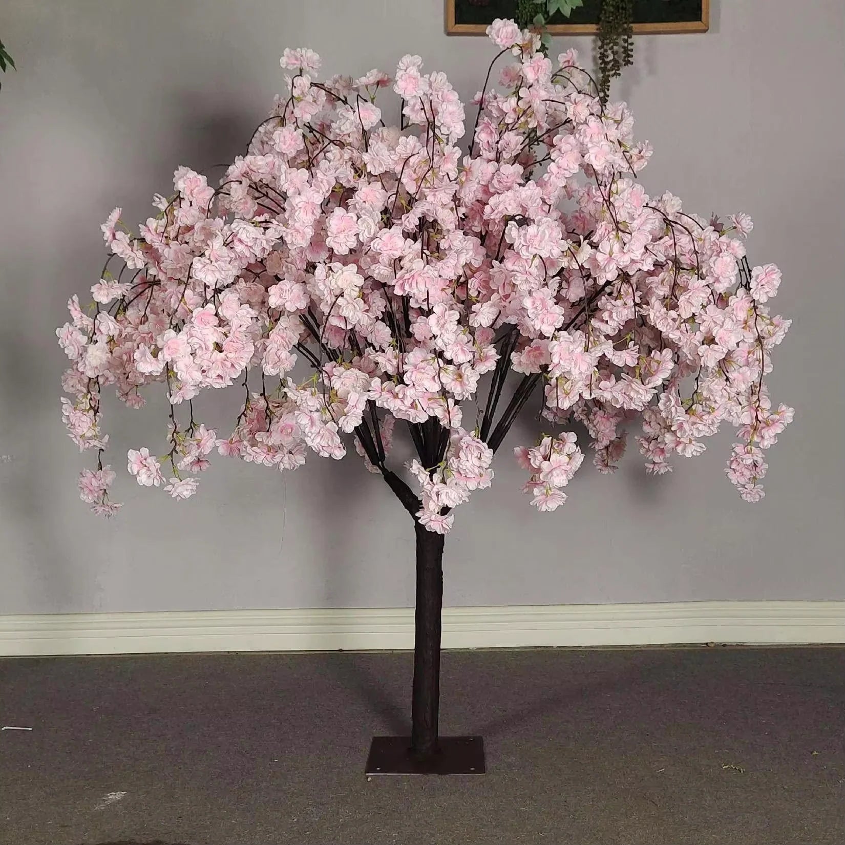 Indoor Wedding Event Party Decoration Table Centerpiece Cheery Blossom Tree Pink Artificial Cherry Blossom Tree