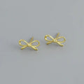 925 Sterling Silver Butterfly Shape Earrings for Women Fine Studs with Gold Plating Trendy Design for Wedding Party or Gift