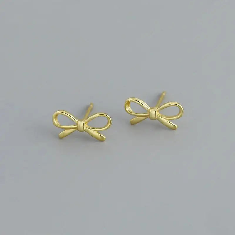 925 Sterling Silver Butterfly Shape Earrings for Women Fine Studs with Gold Plating Trendy Design for Wedding Party or Gift