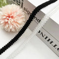 1cm New Black and White Jacquard Ribbon Woven Curtains Shoes Hats Lace Clothing Accessories