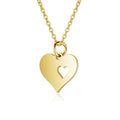 Tarnish Free 14K Gold Heart Pendant Necklace for Women Girls Fashion Dainty Waterproof Gold Plated Heart Necklace Wholesale