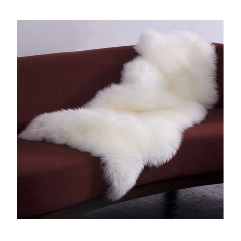 Sample Support Eco Australian Wool Carpet Fluffy Luxury Animal Real Sheep Skin Mat Floor Sheepskin Fur Rug for Living Room