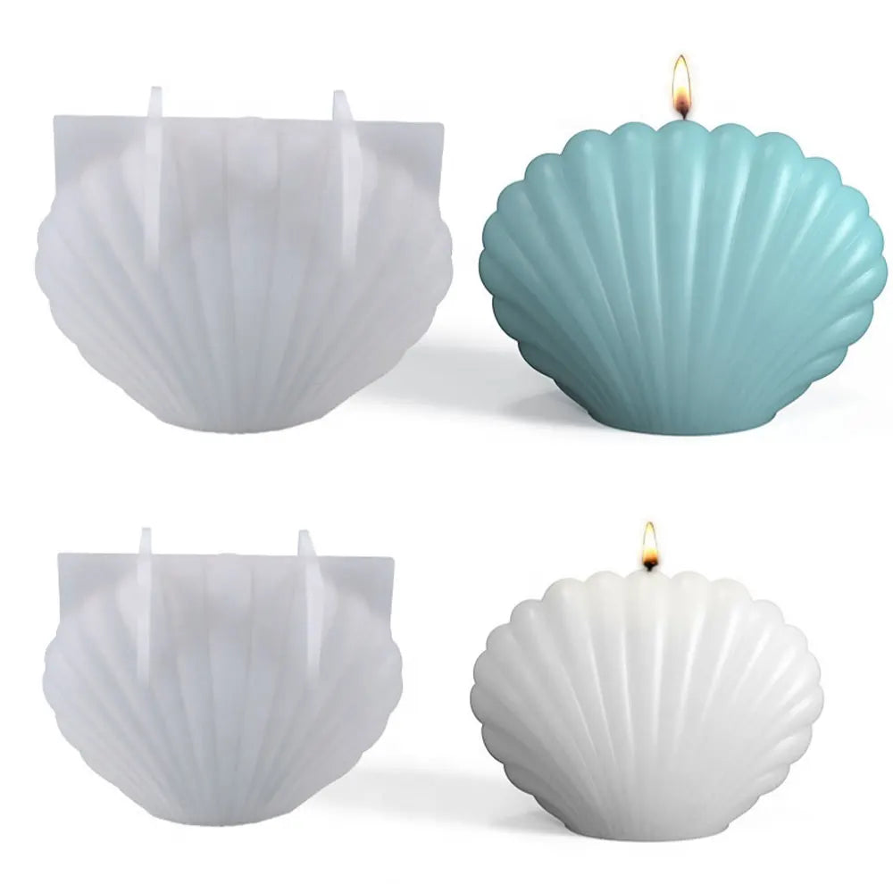 3D Candle Mold Silicone for Scented Candles Resin Gypsum Making Soap Cake Dessert Mousse Shell Silicone Mold for Home Decoration
