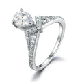 Hot Sell Zircon Fashion Jewelry Ring 925 Sterling Silver Engagement Rings for Women
