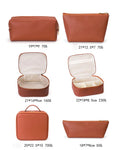 Women's Eco-Friendly Large Travel Makeup Bag Wholesale Fashionable PU Leather Toiletry Case Cosmetic Pouch with Zipper Closure
