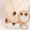 18K Gold Plated Shiny American Cute Cord Element Rhinestone Adjustable Diamond African Wedding Kids Jewelry Set
