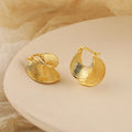 Silverbene Fashion Women Minimalist Jewelry Elegant Irregular Thread Shell 925 Sterling Silver Hoop Earrings