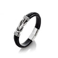 Wholesale Bestselling High Quality Vintage Woven Leather Infinity Love Knot Stainless Steel Bracelet Punk Men's Bracelet