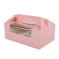 Wholesale Multi Color Paper Box for Cup Cakes with Handle for Taking Away and Cake Package Boxes