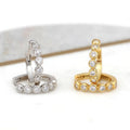 CAOSHI Wholesale OEM Simple Style Round Cubic Zirconia Silver/Gold Plated Circle Earring for Trend Party Hoop Earrings for Women