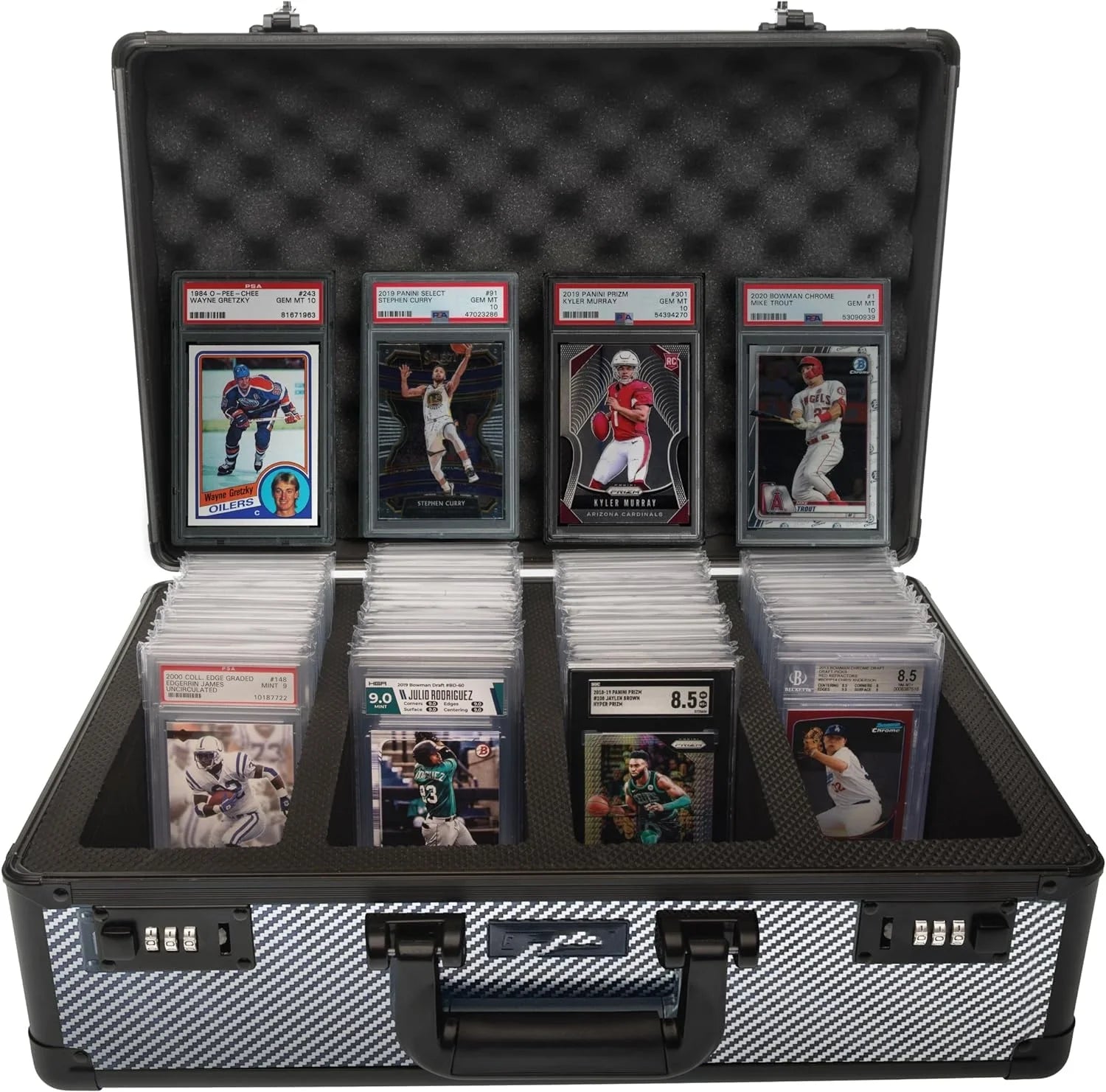 160+ 4 Row Graded Card Case BGS  Graded Card Storage Box Sports Card Case