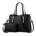 Women Handbag Set PU Leather Casual Tote Bag Crossbody Shoulder Bag Card Pack Solid Composite Bag Set