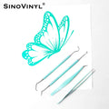 Hook Pick with Fine Tweezers Crafting Set Heat Transfer Vinyl Weeding Tool Kit Precision Stainless Steel Weeder