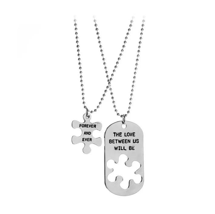 Romantic Couple Necklaces with Creative Metal Design for Special Occasions Valentine's Day New Year Christmas Celebrate Love Us