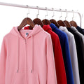 Wholesale Good Quality Zipper up Cotton Polyester Fleece Unisex Men Women Blank Plain Casual Sports Zip Hoodies Hoodie