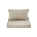 Outdoor Courtyard Waterproof 100% Polyester Foam Filled Removable & Washable Seat & Back Cushion