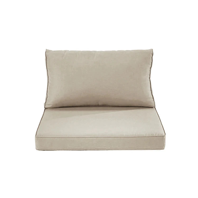 Outdoor Courtyard Waterproof 100% Polyester Foam Filled Removable & Washable Seat & Back Cushion