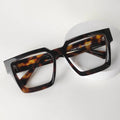 Blue Light Glasses Square Frame Optical Solid Vintage Acetate Full Rim Tortoise Eyeglass Frames