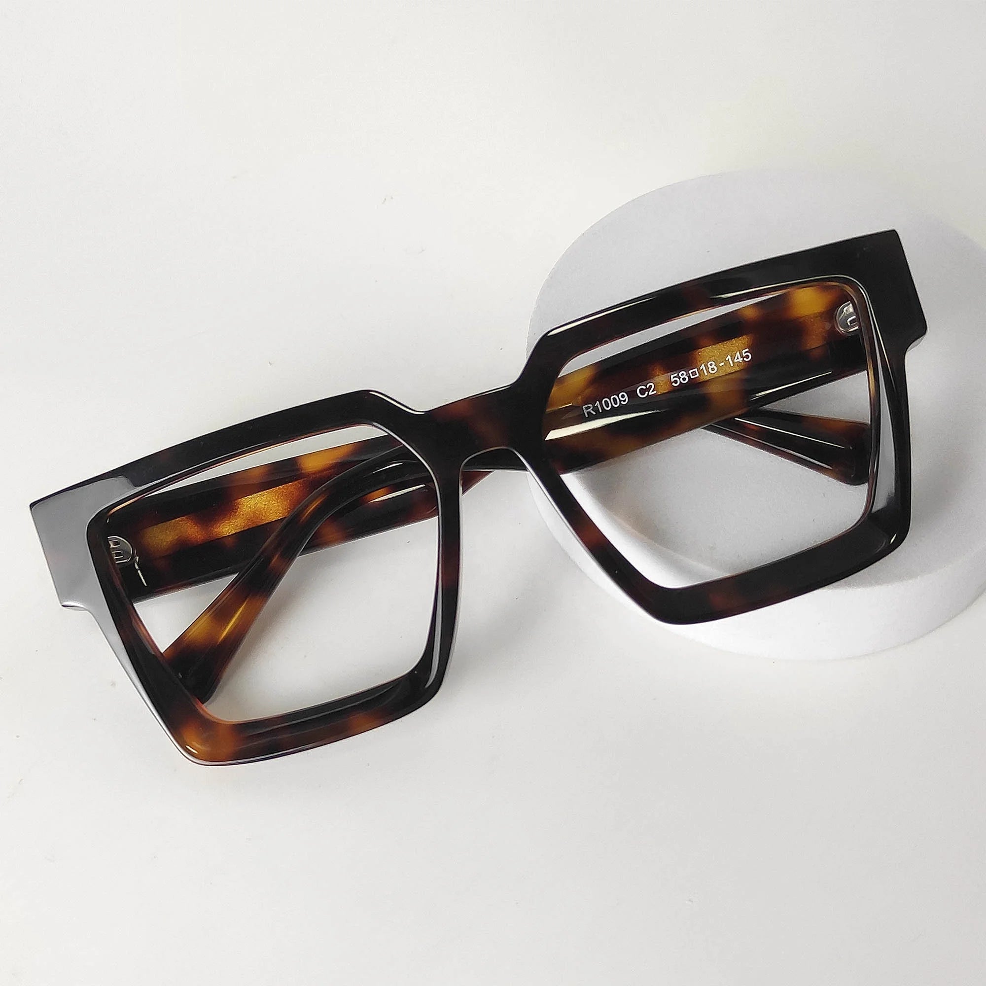 Blue Light Glasses Square Frame Optical Solid Vintage Acetate Full Rim Tortoise Eyeglass Frames