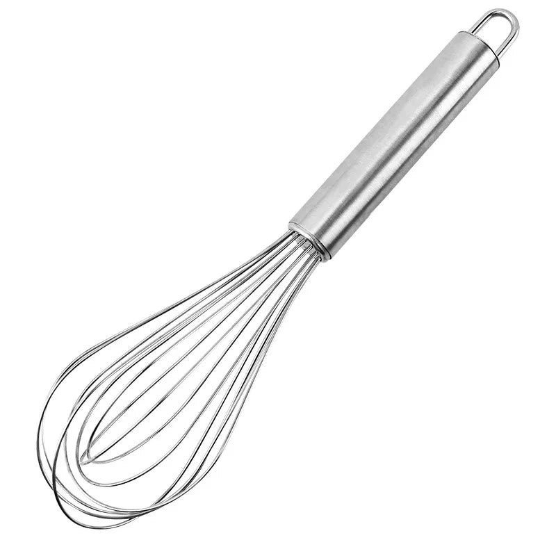 Custom Danish Dough Whisk with Stainless Steel Wire Metal Egg Beater Mixer with Handle for Tea Milk Egg Whisking Dishwasher Safe