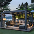 3X3 3X4 3X6 Eco-Friendly Outdoor Aluminum Louvered Pavilion Nature Theme Waterproof Features Luxury Pavilion Garden Buildings MegaBDM