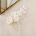 Fashion Ceramic Flower Wedding Hair Comb Women Floral Bridal Hair Combs