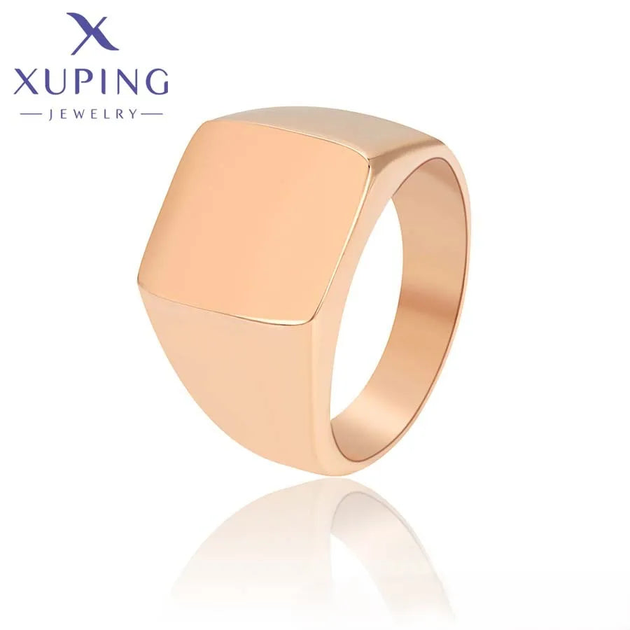 16124 XUPING JEWELRY 18K Gold Color Elegant Stainless Steel Fashion Fine Couple Engagement Adjustable Jewelry Ring