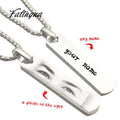 Fatingna Stainless Steel Necklace Fashion Jewelry for Women & Men Custom Rectangle Blank Bar Gold Plating Personalized Necklace
