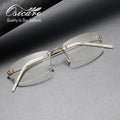 Oscare 2120 Luxury Designer Brand Print German Eyewear Eyeglasses Vintage Rimless Screwless Eye Glasses Titanium Optical Frames