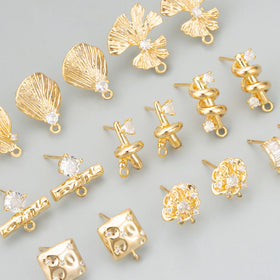ME47 High Quality GUFEATHER Brand Jewelry Accessories 18k Gold Rhodium Plated Copper Zircons Nickel Free Hand Made DIY Findings