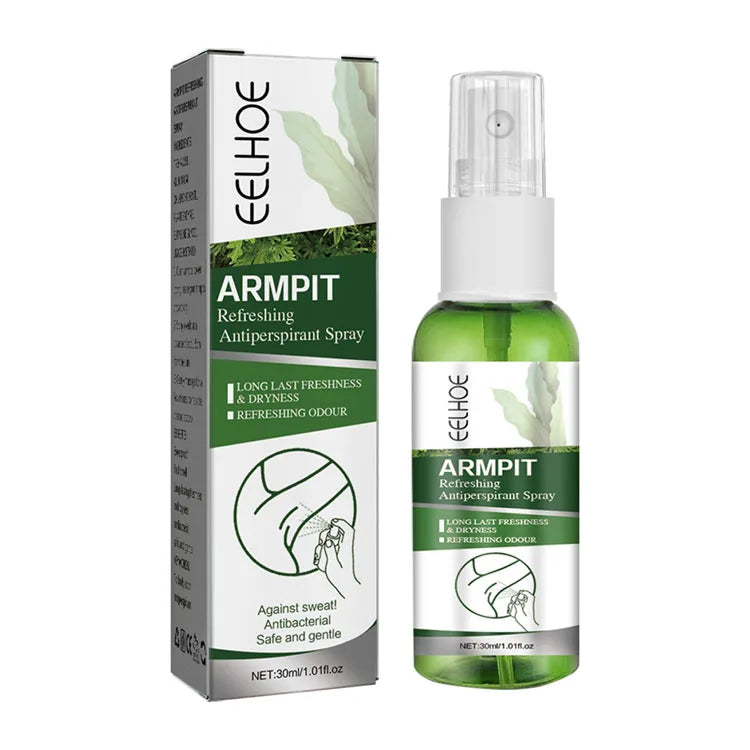 EELHOE Wholesale 30ml Anti Sweat Armpit Refreshing Antiperspirant Spray Underarm Deodorization Body Odor Spray