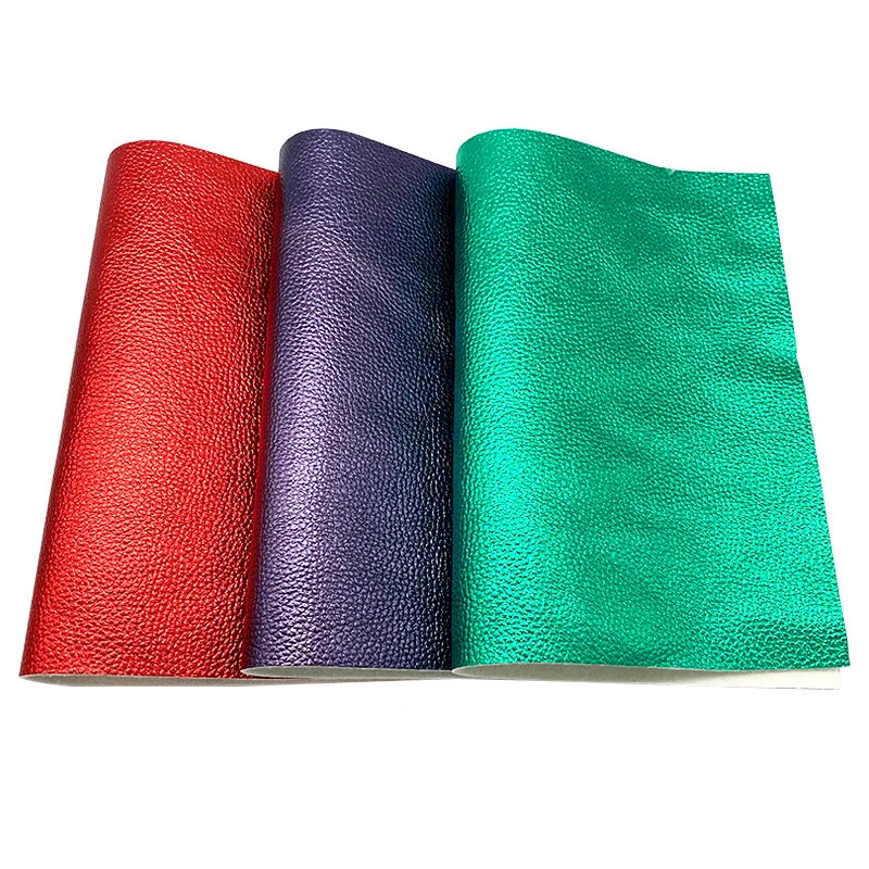 Solid Lychee Pattern Leather 1.1-1.2mm Thickness for Phone Case Laptop Gift Box PU Leather for Sofa Bag Furniture Craft Golf
