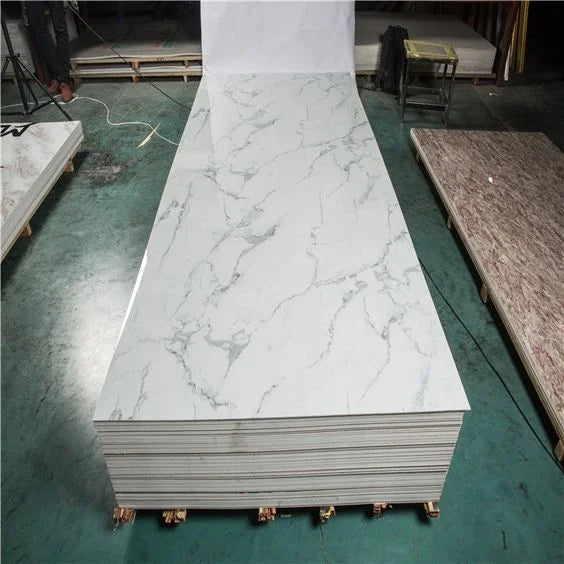 High Glossy Modern Design UV PVC Marble Sheet Flexible Wall Decorative Board for Hotel and Household Use Waterproof