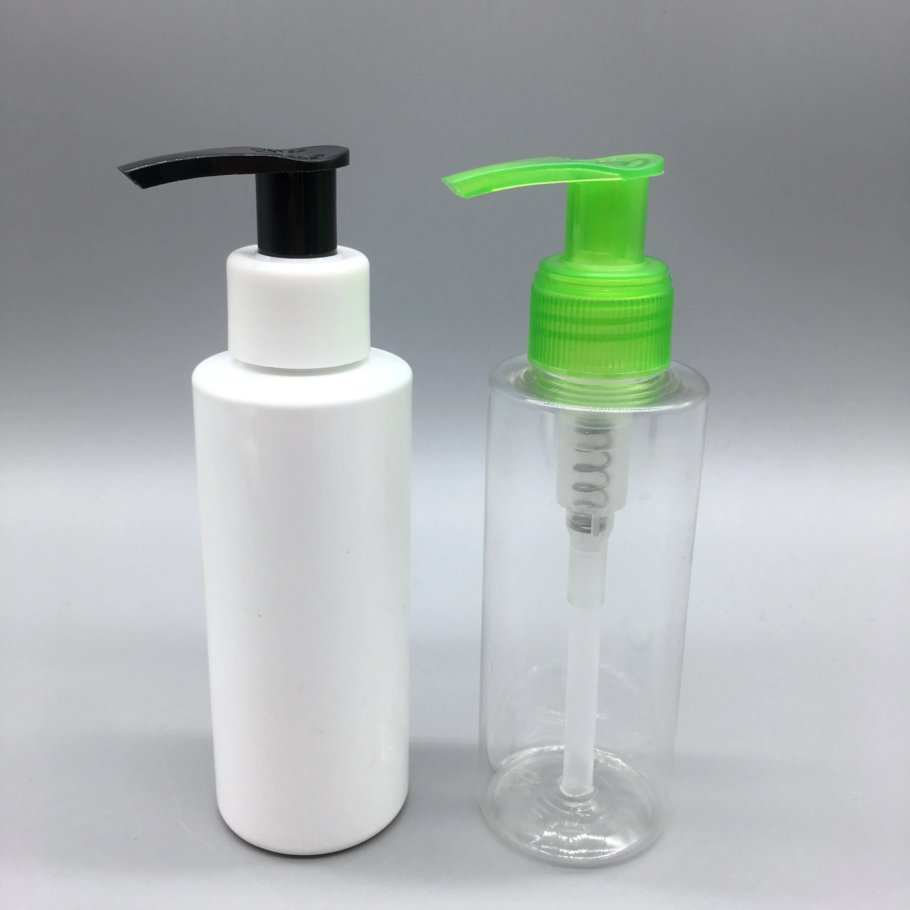 Cosmetics Packaging 120ml PET Flat Shoulder Plastic Lotion Serum Bottles for Facial Cleanser Face Cream & Shampoo Pump Sprayer